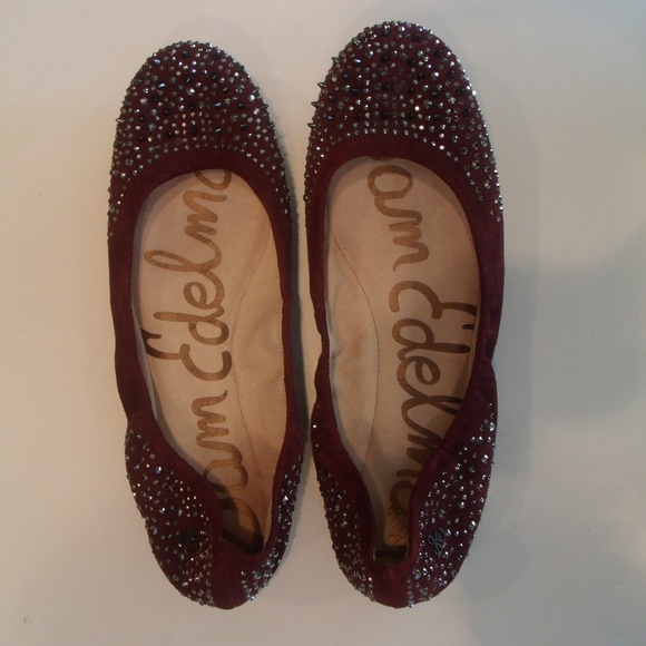 sam edelman burgundy flats